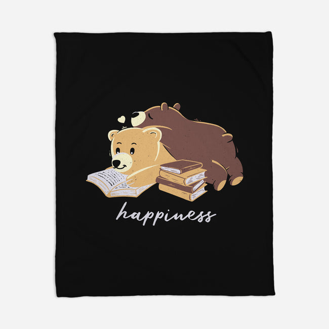 Happiness Brown Bear-none fleece blanket-tobefonseca