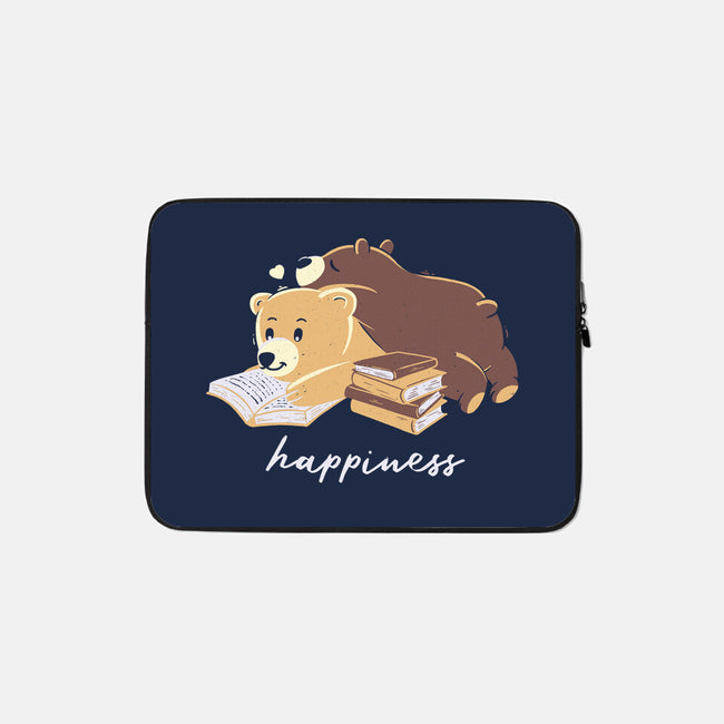 Happiness Brown Bear-none zippered laptop sleeve-tobefonseca