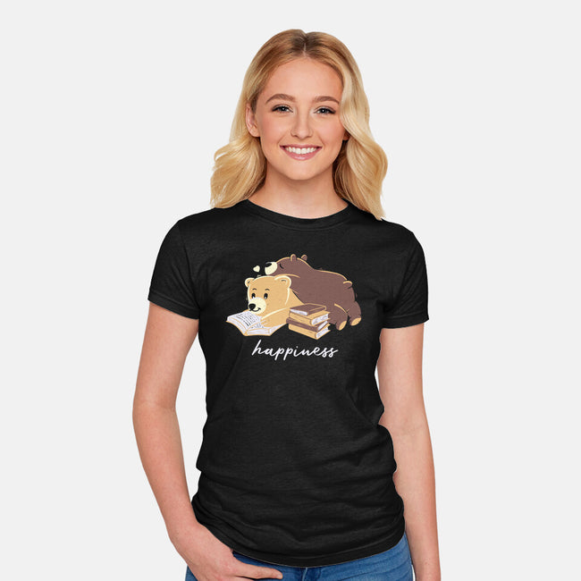 Happiness Brown Bear-womens fitted tee-tobefonseca