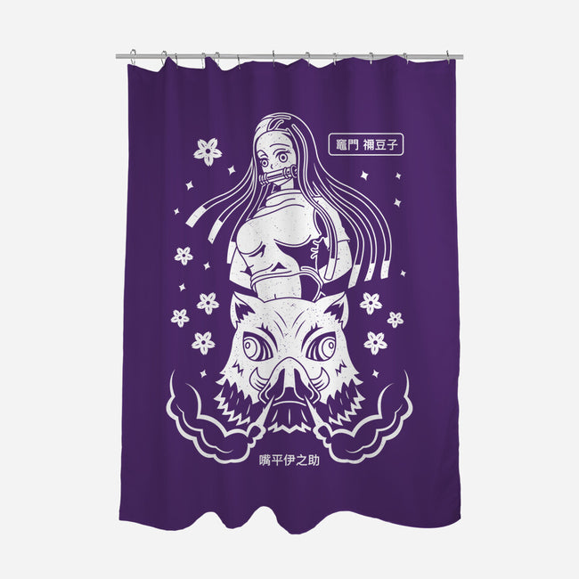 Inosuke Dreams-none polyester shower curtain-Logozaste