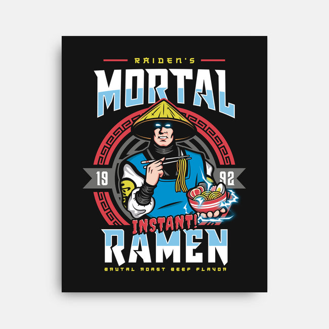 Mortal Ramen-none stretched canvas-Olipop