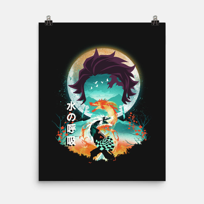 Tanjiro Landscape-none matte poster-dandingeroz
