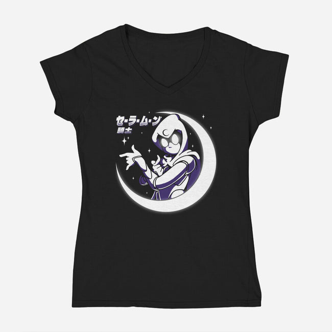 Sailor Moon Knight-womens v-neck tee-estudiofitas