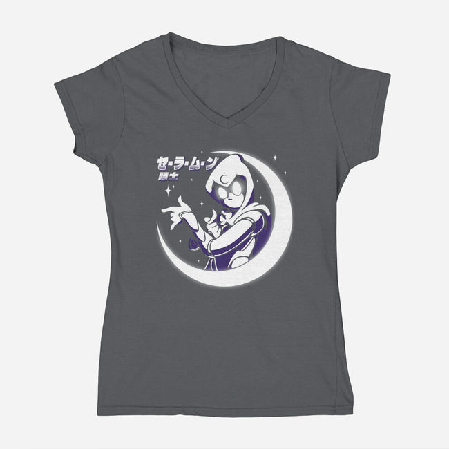 Sailor Moon Knight-womens v-neck tee-estudiofitas