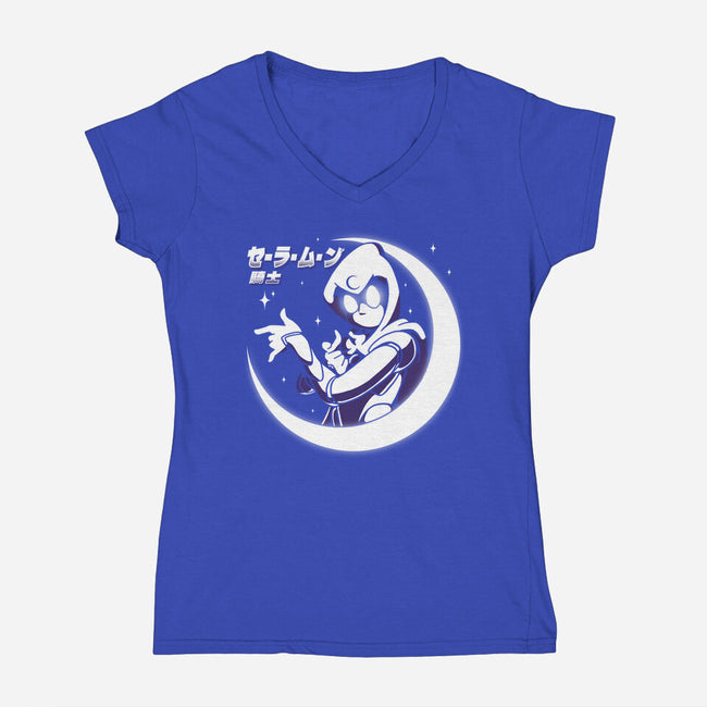 Sailor Moon Knight-womens v-neck tee-estudiofitas
