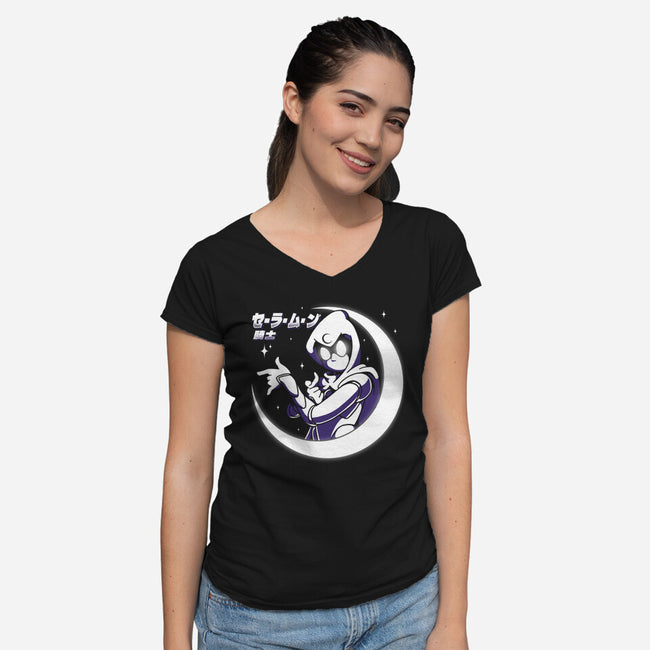 Sailor Moon Knight-womens v-neck tee-estudiofitas