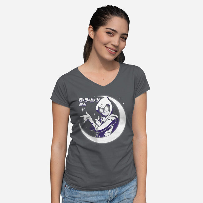 Sailor Moon Knight-womens v-neck tee-estudiofitas
