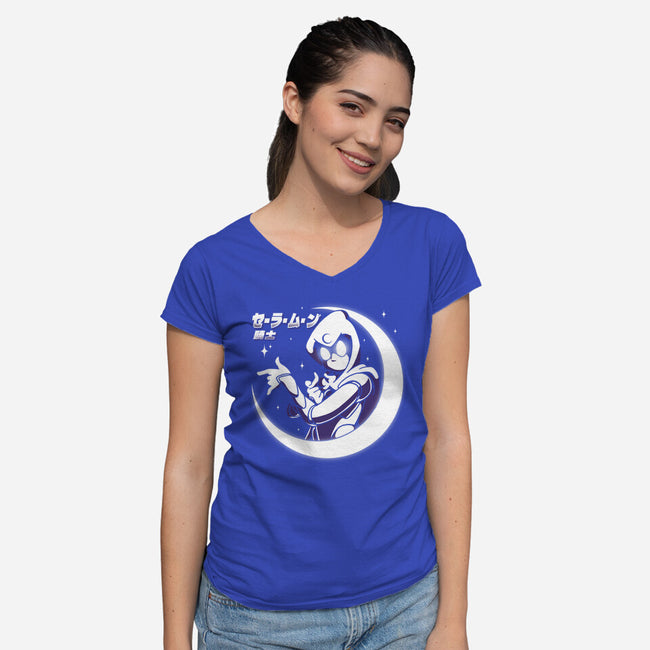 Sailor Moon Knight-womens v-neck tee-estudiofitas