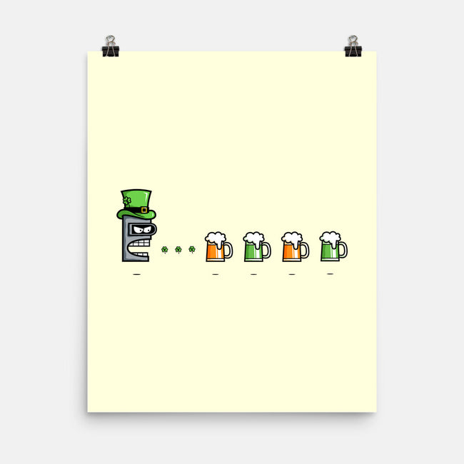 St. Patty's Robot-none matte poster-krisren28