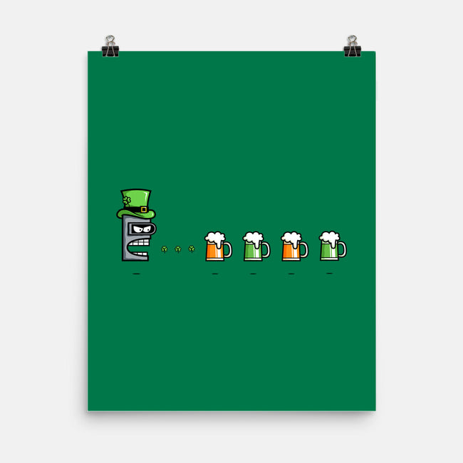 St. Patty's Robot-none matte poster-krisren28