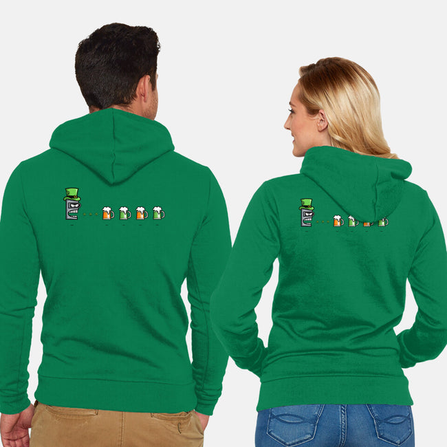 St. Patty's Robot-unisex zip-up sweatshirt-krisren28
