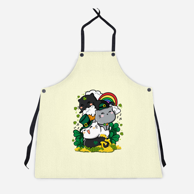 St. Purrty's Day-unisex kitchen apron-krisren28