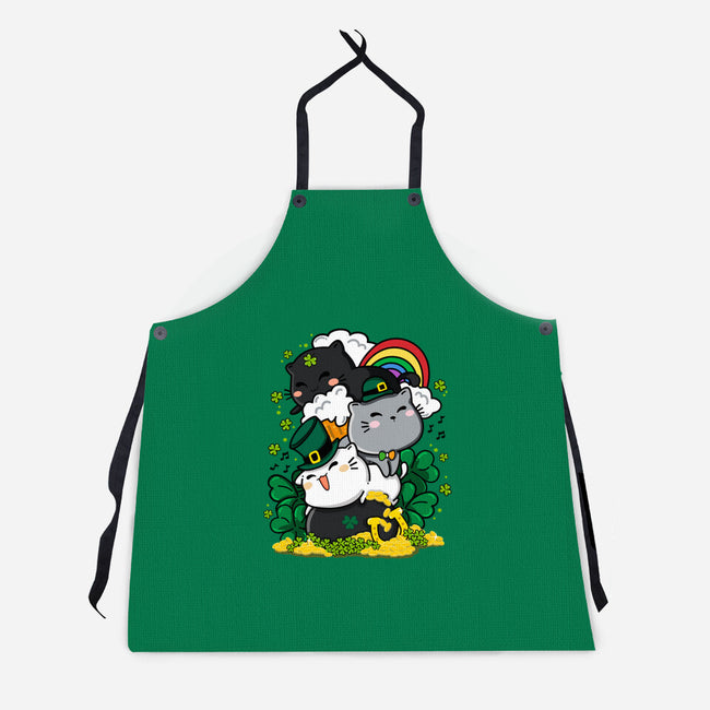 St. Purrty's Day-unisex kitchen apron-krisren28