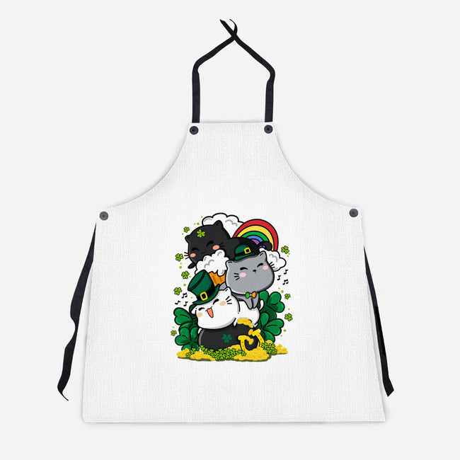 St. Purrty's Day-unisex kitchen apron-krisren28