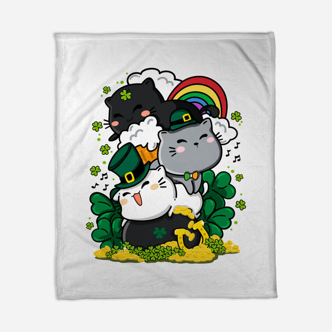 St. Purrty's Day-none fleece blanket-krisren28