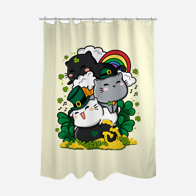 St. Purrty's Day-none polyester shower curtain-krisren28