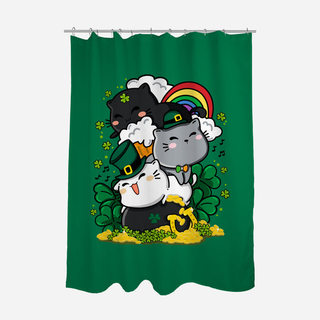St. Purrty's Day-none polyester shower curtain-krisren28