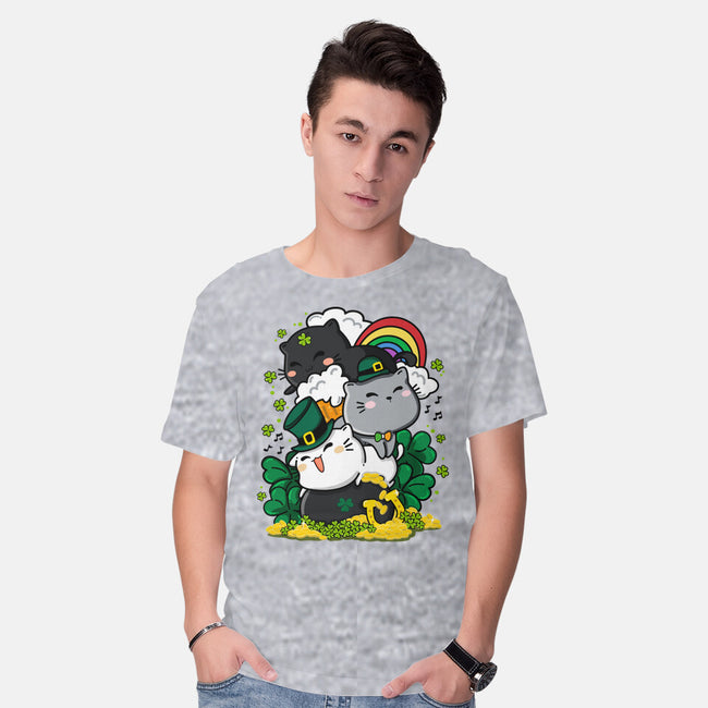 St. Purrty's Day-mens basic tee-krisren28