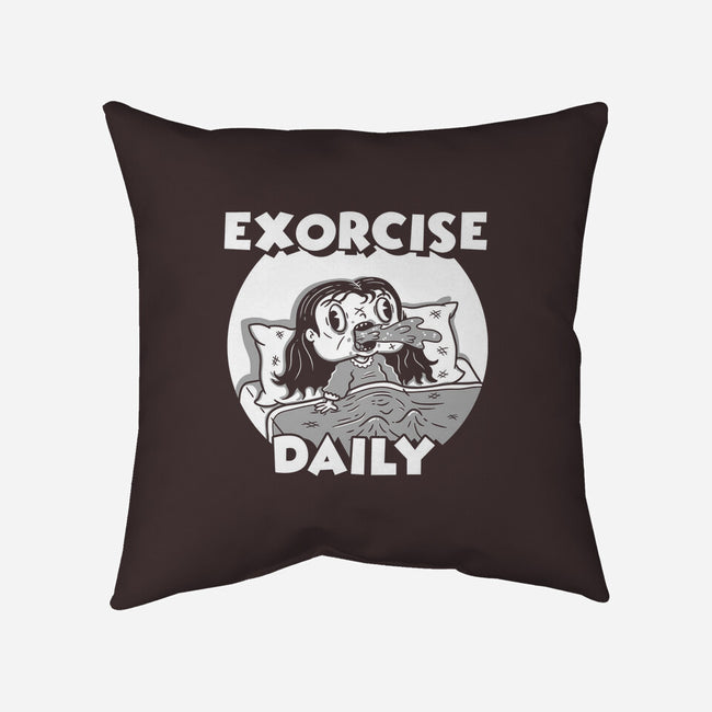 Exorcise Daily-none removable cover w insert throw pillow-Paul Simic