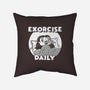 Exorcise Daily-none removable cover w insert throw pillow-Paul Simic