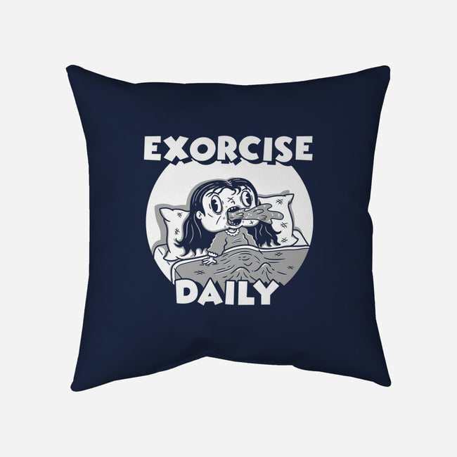 Exorcise Daily-none removable cover w insert throw pillow-Paul Simic