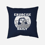 Exorcise Daily-none removable cover w insert throw pillow-Paul Simic