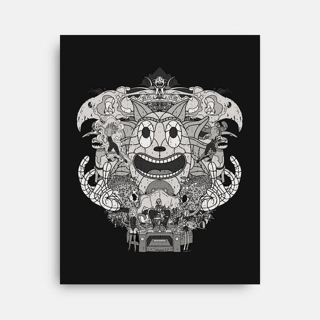 Cartoon Rick-none stretched canvas-Zody