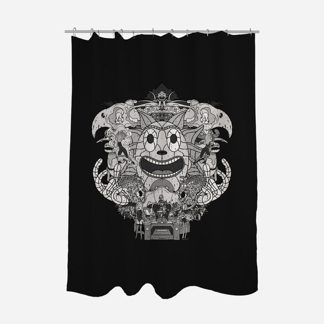 Cartoon Rick-none polyester shower curtain-Zody