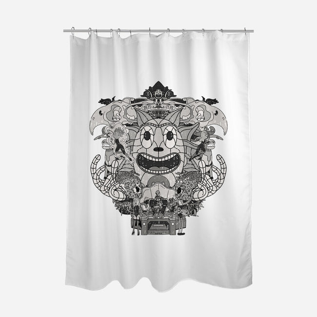 Cartoon Rick-none polyester shower curtain-Zody