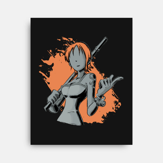 Dark Nami-none stretched canvas-xMorfina