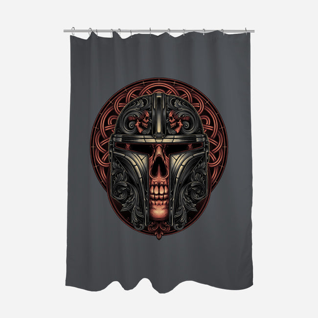 The Orphaned Warrior-none polyester shower curtain-glitchygorilla