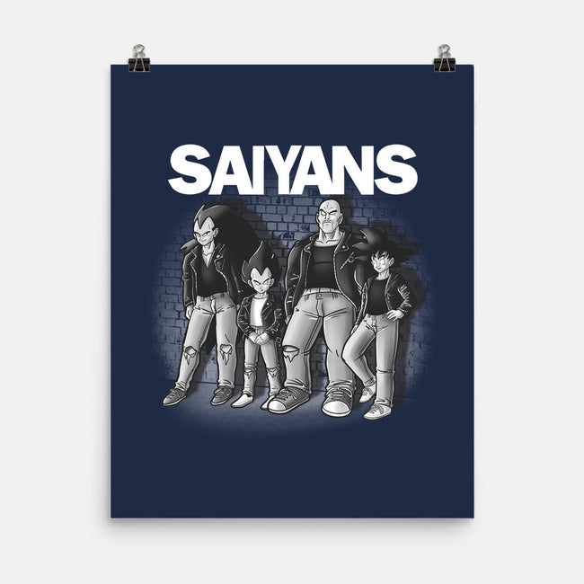 The Saiyans-none matte poster-trheewood