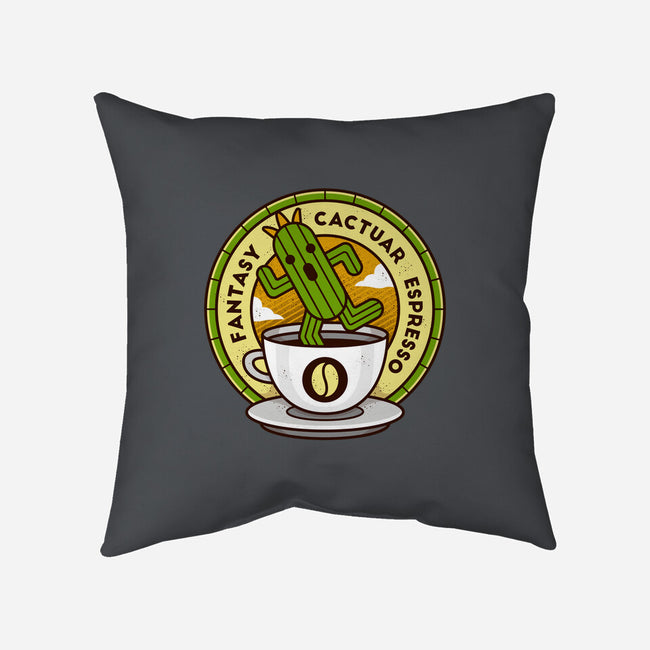 Cactuar Espresso Coffee-none removable cover w insert throw pillow-Logozaste
