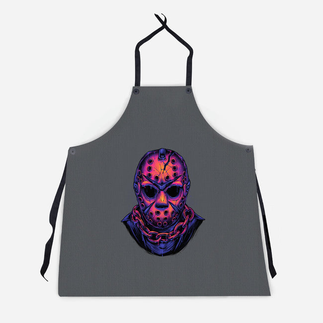 Glowing Camper-unisex kitchen apron-glitchygorilla