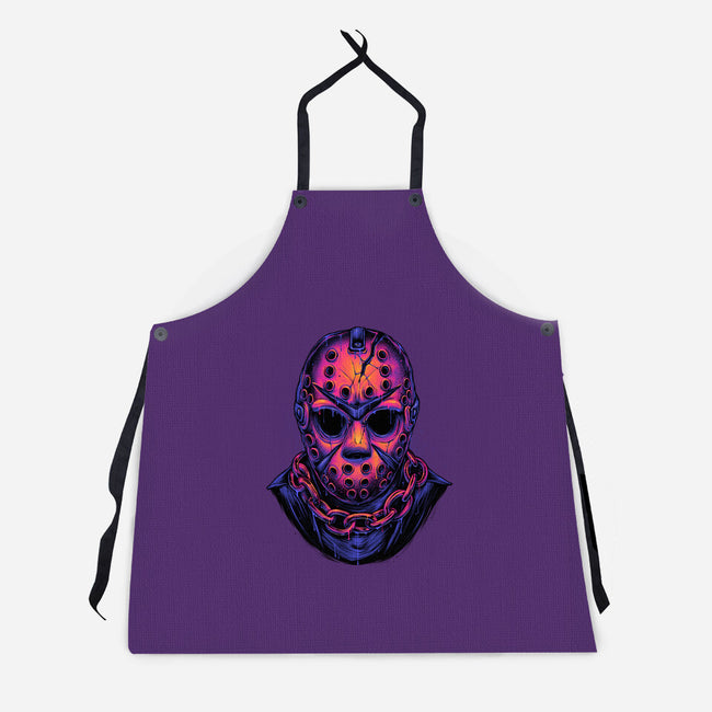 Glowing Camper-unisex kitchen apron-glitchygorilla