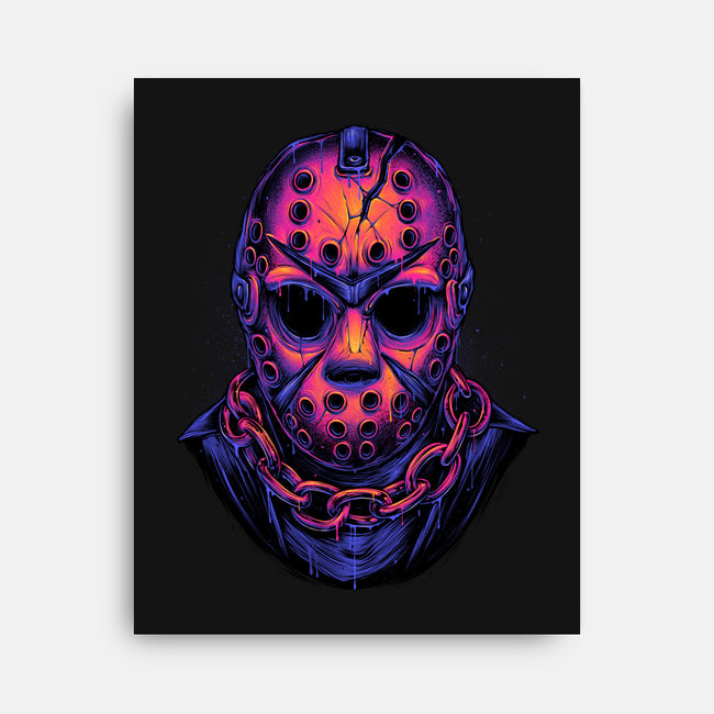 Glowing Camper-none stretched canvas-glitchygorilla