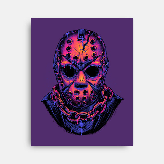 Glowing Camper-none stretched canvas-glitchygorilla