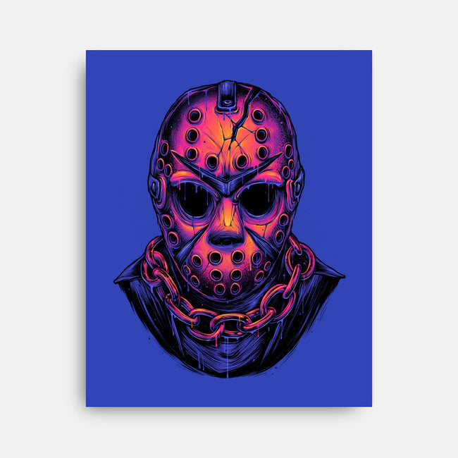 Glowing Camper-none stretched canvas-glitchygorilla