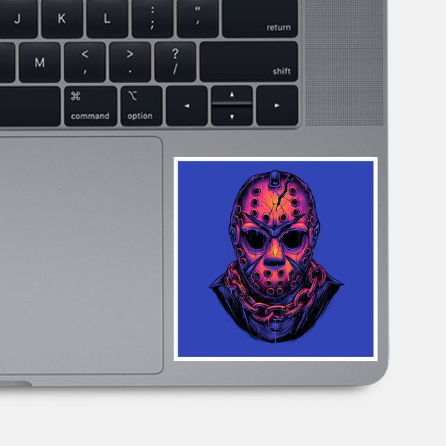 Glowing Camper-none glossy sticker-glitchygorilla