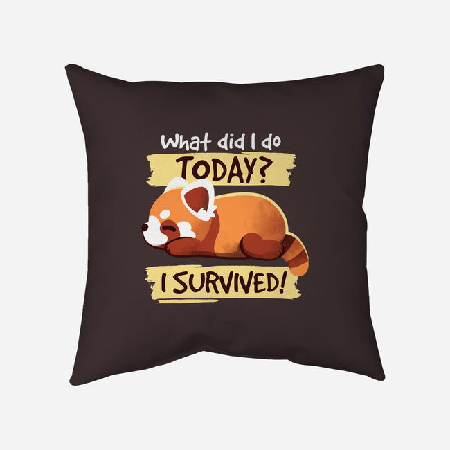 Survivor Red Panda-none removable cover w insert throw pillow-NemiMakeit