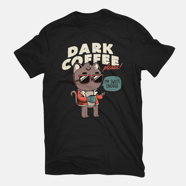 Dark Coffee Please-womens fitted tee-koalastudio