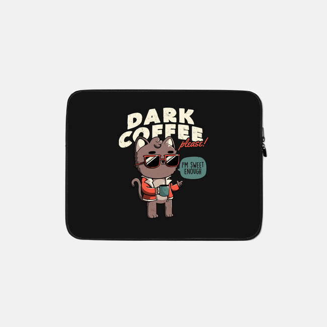 Dark Coffee Please-none zippered laptop sleeve-koalastudio