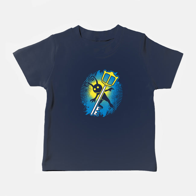 Heartless Vs Keyblade-baby basic tee-Logozaste