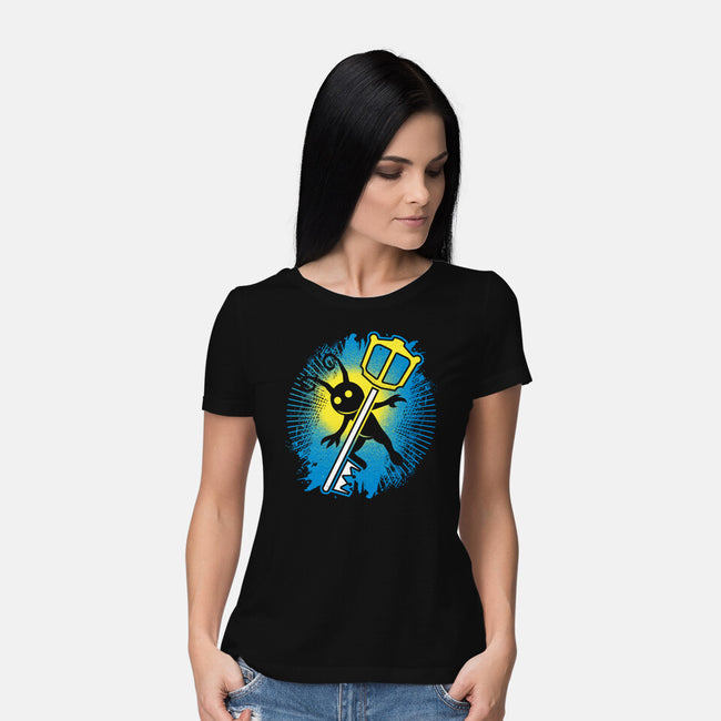 Heartless Vs Keyblade-womens basic tee-Logozaste