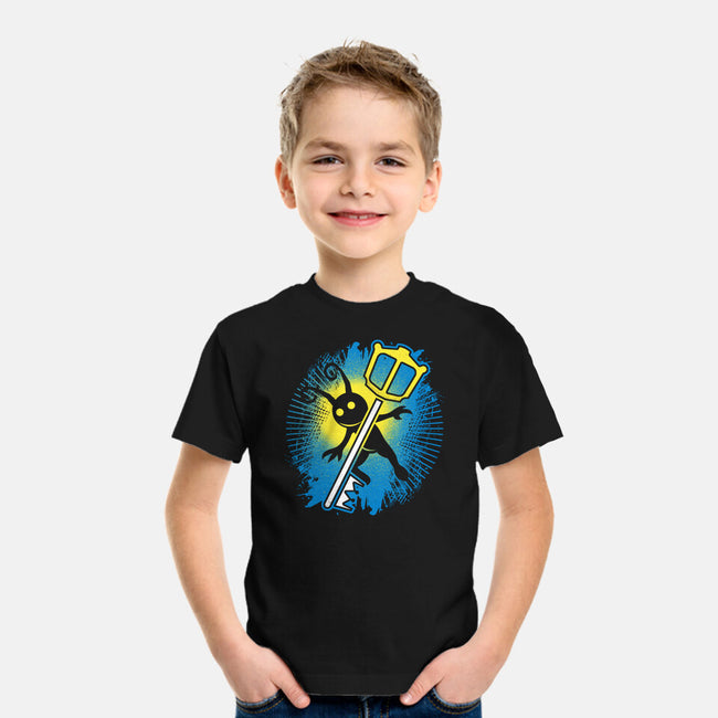 Heartless Vs Keyblade-youth basic tee-Logozaste