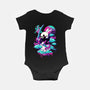 Cybersamurai Bunny-baby basic onesie-NemiMakeit