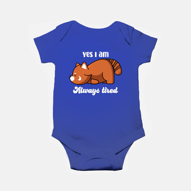 I Am Always Tired-baby basic onesie-rocketman_art