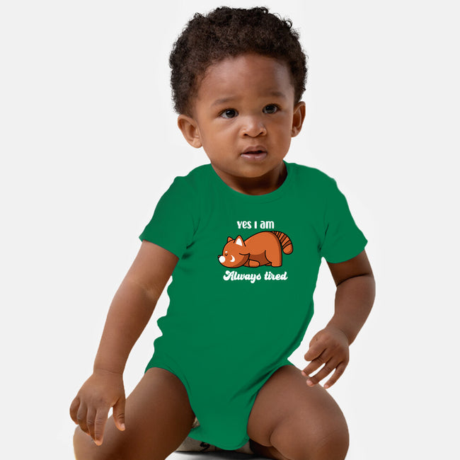 I Am Always Tired-baby basic onesie-rocketman_art