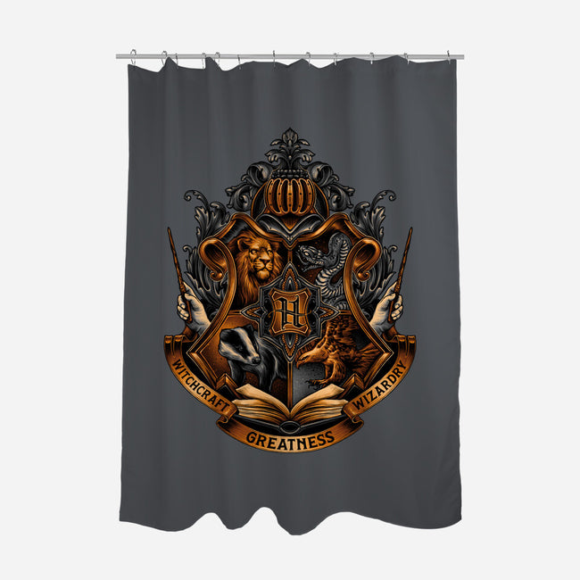 Home Of Magic And Greatness-none polyester shower curtain-glitchygorilla