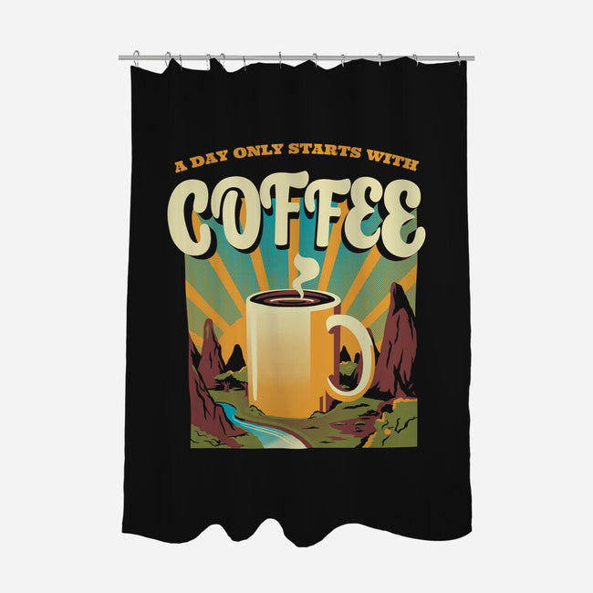 Good Morning Coffee-none polyester shower curtain-tobefonseca